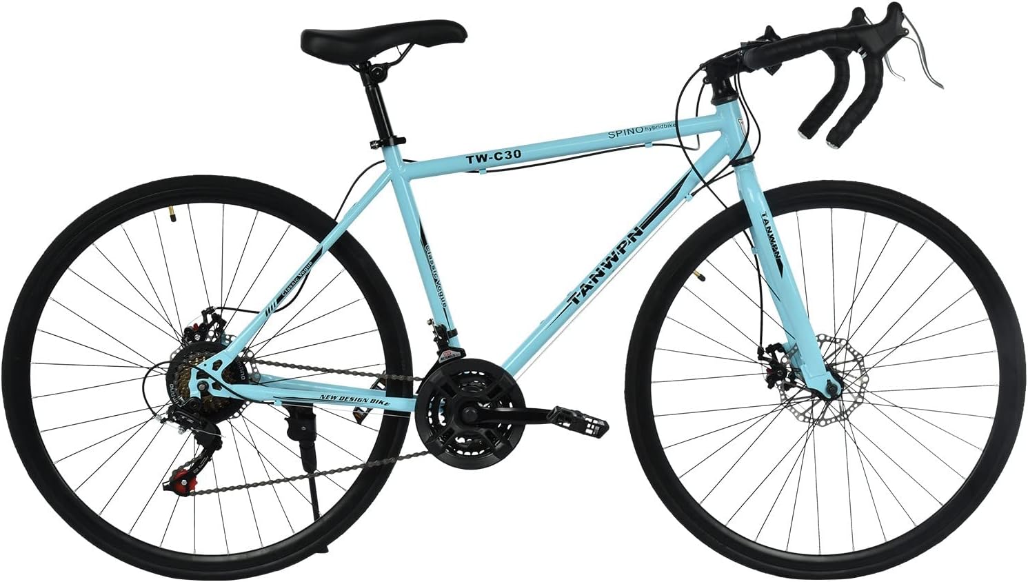 Adult Road Bike for Men/Women, 21 Speeds Road Bicycle with 700C Wheels, High Carbon Steel Frame, Dual Disc Brake Commuter Bicycle : Sports & Outdoors