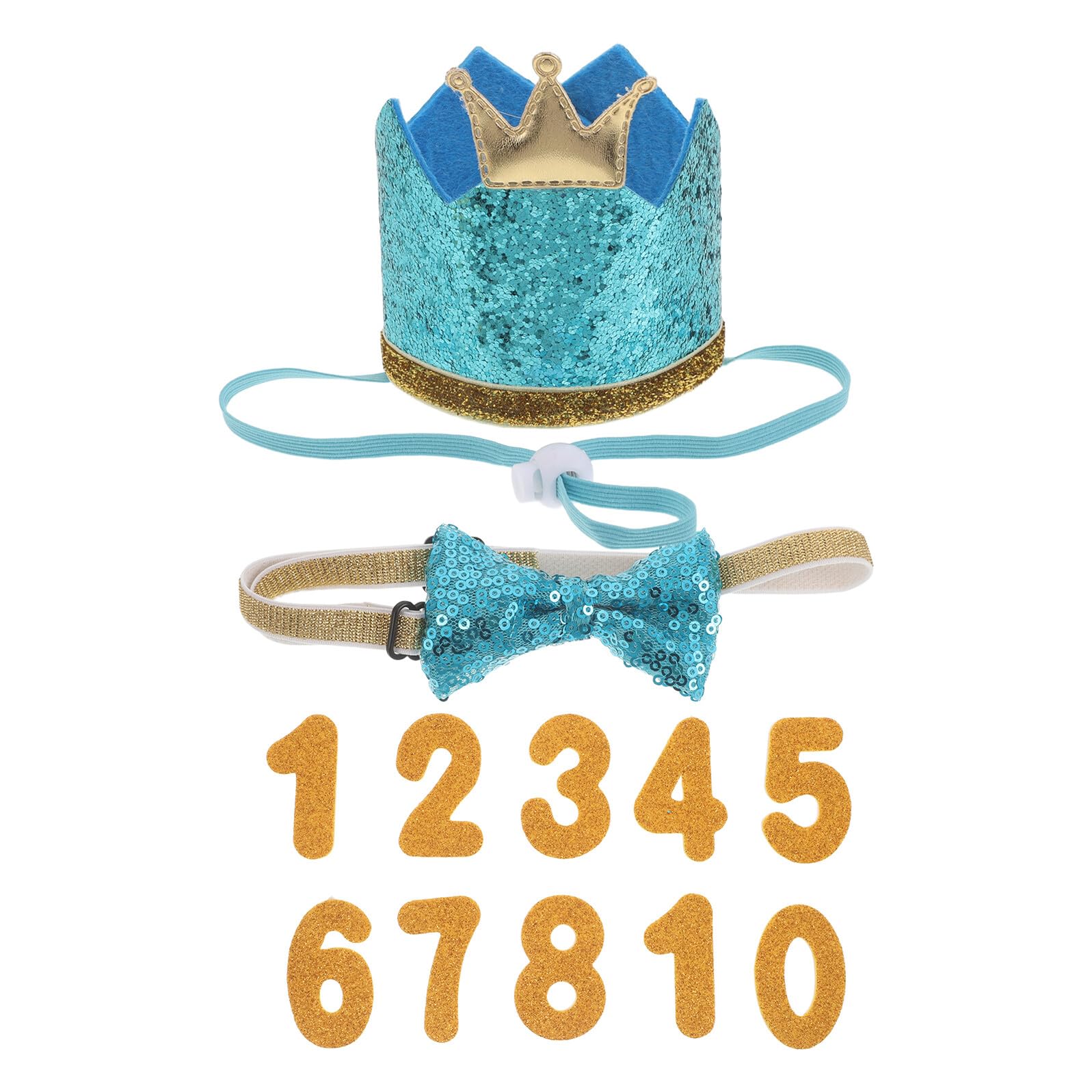 Chapeau Couronne pour Chien et Noeud Léger pour Fêtes et Célébrations