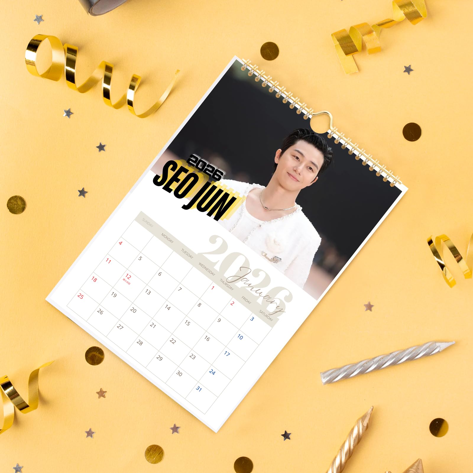 Amazon.co.jp: パクソジュン 2026年 【壁掛けカレンダー】 A4サイズ