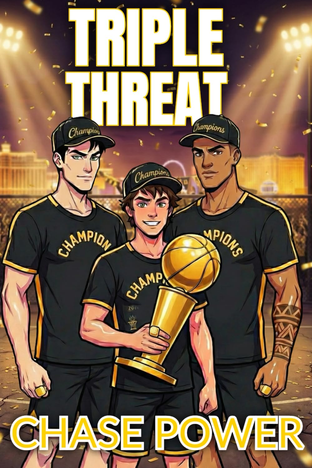 Triple Threat: A M/M/M Sports Romance (Las Vegas Vipers Book 2)
