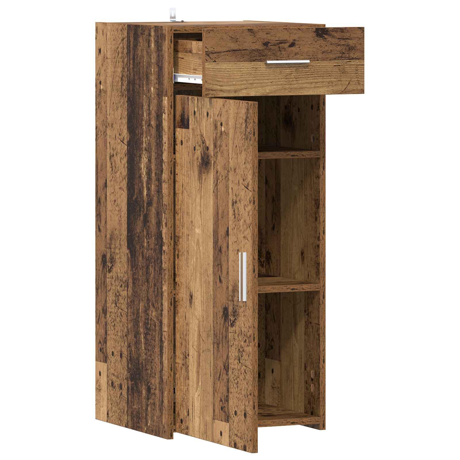 Makastle Armoire de Rangement avec tiroir Bois Ancien 40 x 42,5 x 93 cm