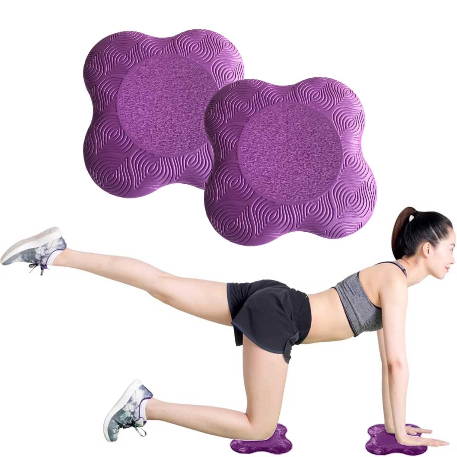 Bolster Yoga Lot De 2 Genouillères De Yoga Extra épaisses En Ousse Pour Genoux Coussin De Yoga