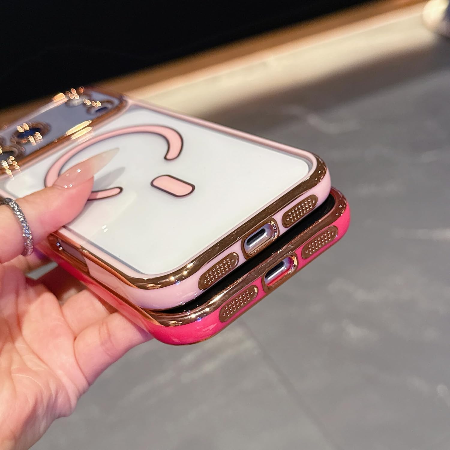 ZCDAYE for Case for iPhone 17 Pro Max,Compatible with MagSafe, Crystal Clear Full Camera Protection Phone Cases Cover for iPhone 17 Pro Max (6.9 inch), Hot Pink - Image 6