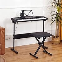 Vista 6 de MUSTAR MEKS-700 Teclado de piano con teclas iluminadas, teclado de aprendizaje de 61 teclas para principiantes, teclado de piano eléctrico