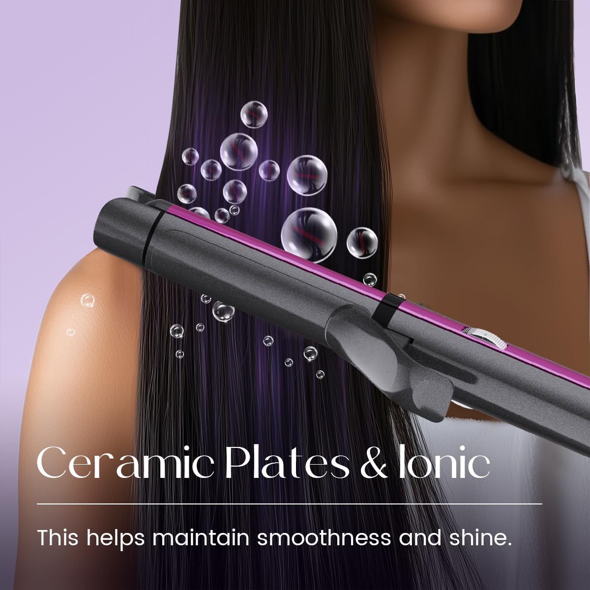 PRITECH 3-IN-1Multifunctional Hair Iron,Straightener, Straightener, Curler and Crimper, Flat Iron with Negative Ions, Adjustable Temp(260?-430?)