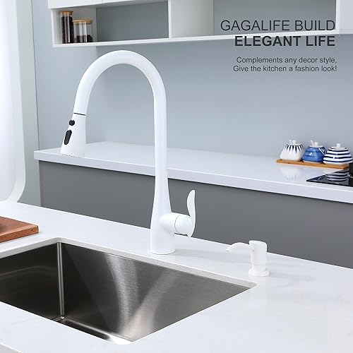 Vista 41 de GAGALIFE - Dispensador de jabón integrado para fregadero de cocina, bomba de plástico ABS de, botella de jabón de tereftalato de polietileno Níquel