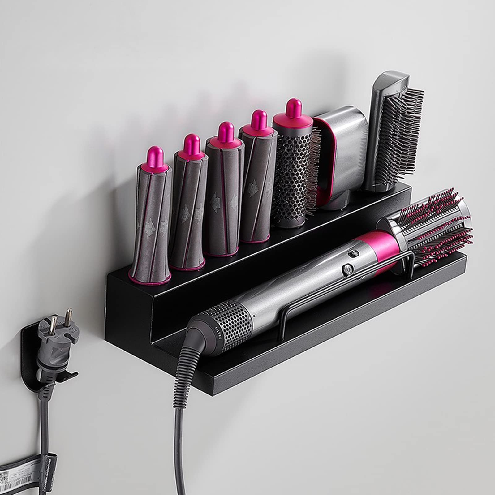 Sponsored Ad – Wall Mount Curling Holder Organiser Stand Storage Rack for Dyson Airwrap, Stainless Steel without Punching Storage Holder