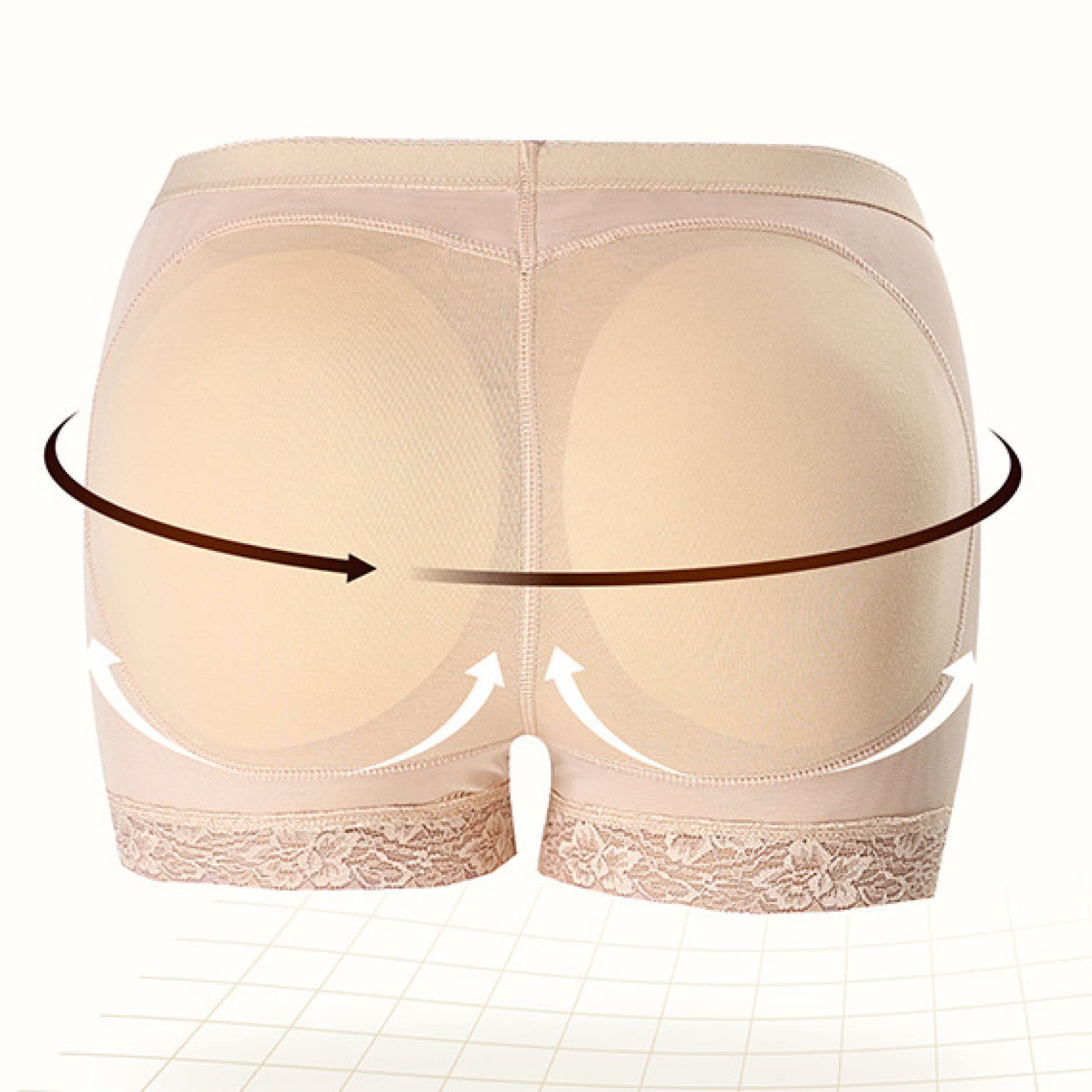 TTDGYYXW Hip Enhancer Body Wyściełane majtki podnoszą łek Fałszywe majtki modelują typu push-up Szorty w dużych rozmiarach