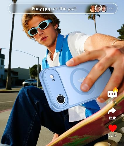 Miniatura 8 de FNTCASE Funda para iPhone Air compatible con Magsafe Fundas translúcidas mate con protección completa de la cámara protector de pantalla cubierta