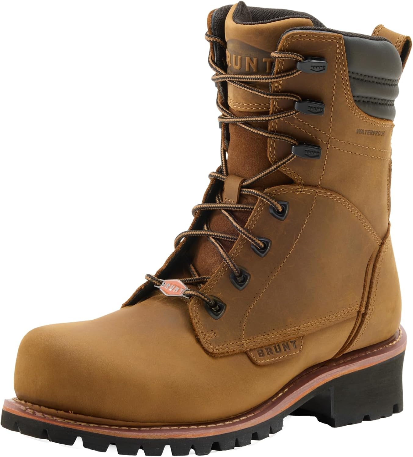 BRUNT DiStasio Welted (Comp Toe) - 9" Waterproof Logger Safety Toe 90-Degree Heel Work Boot - Goodyear Welt Construction