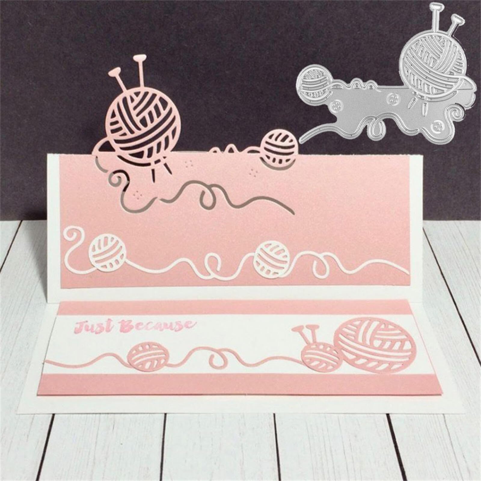 CYFUN DESIGN Knit Wool Ball Metal Cutting Dies for Card Making DIY Scrapbooking Embossing Stencil Die Cuts Punch Template Molds Arts Crafts Scrapbooking Supplies Handmade Crafts Scrapbook Album Decor