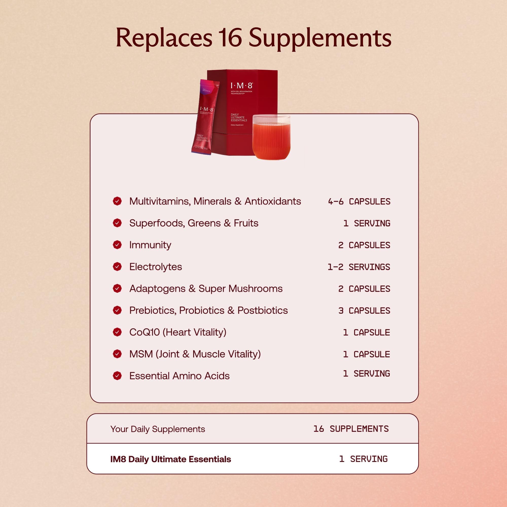 IM8 Daily Ultimate Essentials Powder, Acai and Mixed Berries, 30 Sachets — Amazon image 8