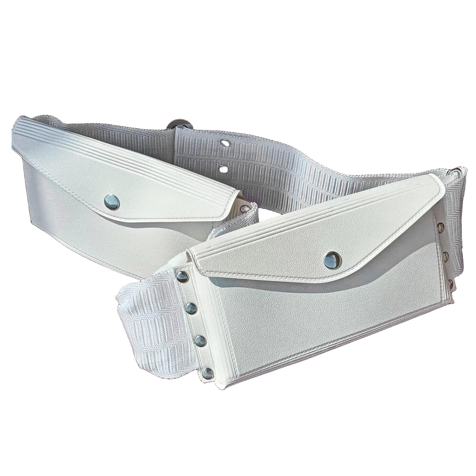 Ceinture De Taille Hajj Arabe - Sac Banane Prière Homme Léger Avec 2 Poches - Blanc 110 Cm