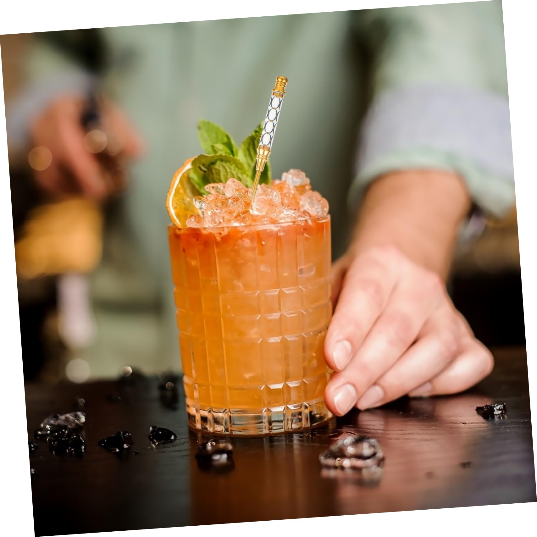 BESTYASH Stainless Steel Juice Stirrer Cute Coffee Stirring Stick for Smooth Mixing for Bars Milk Tea Shops and Home Parties Easy to Grip Design