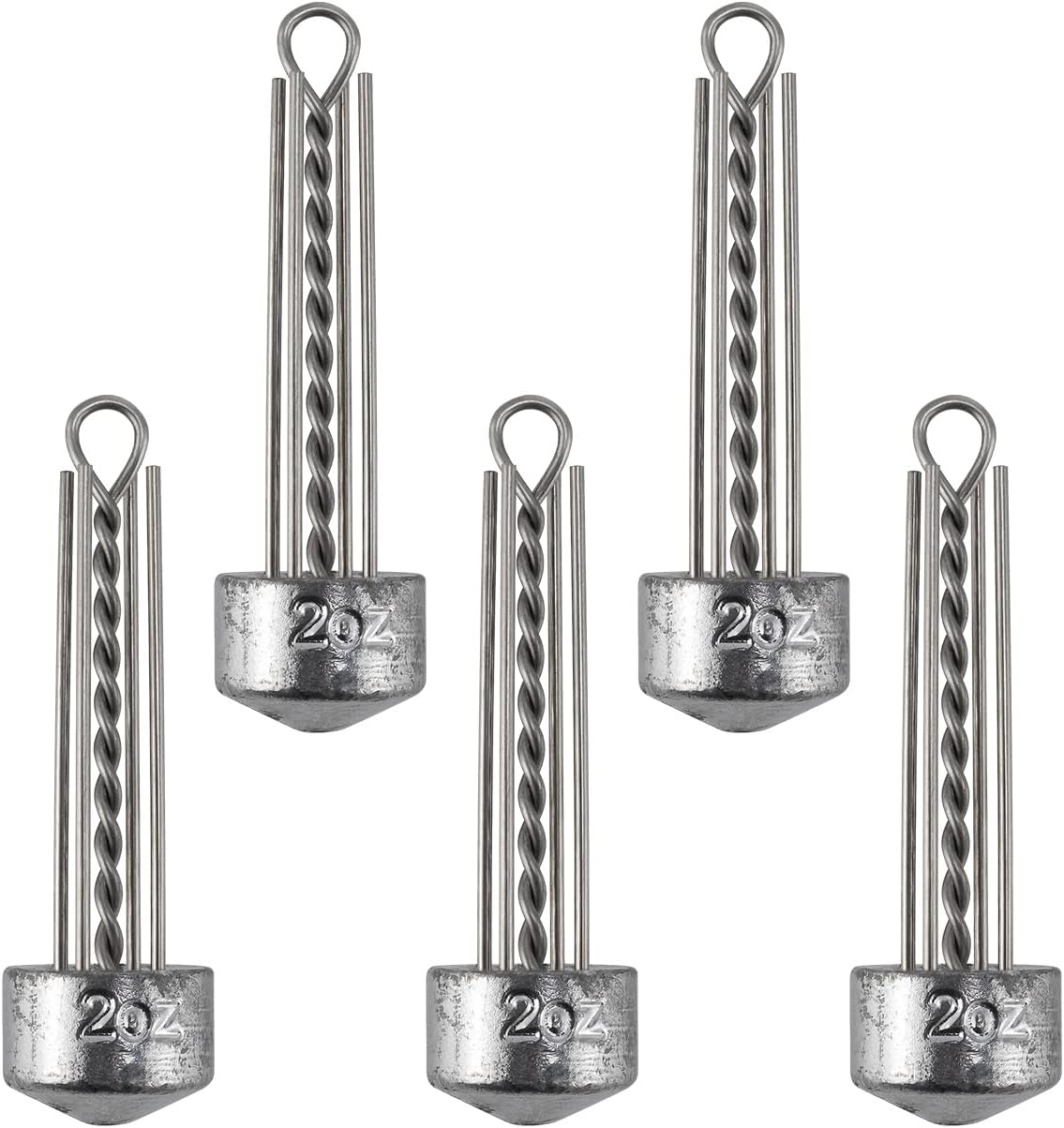 Dr.Fish 5 Pack Spider Surf Fishing Weight Sputnik Sinker 1oz-8oz Saltwater Be...