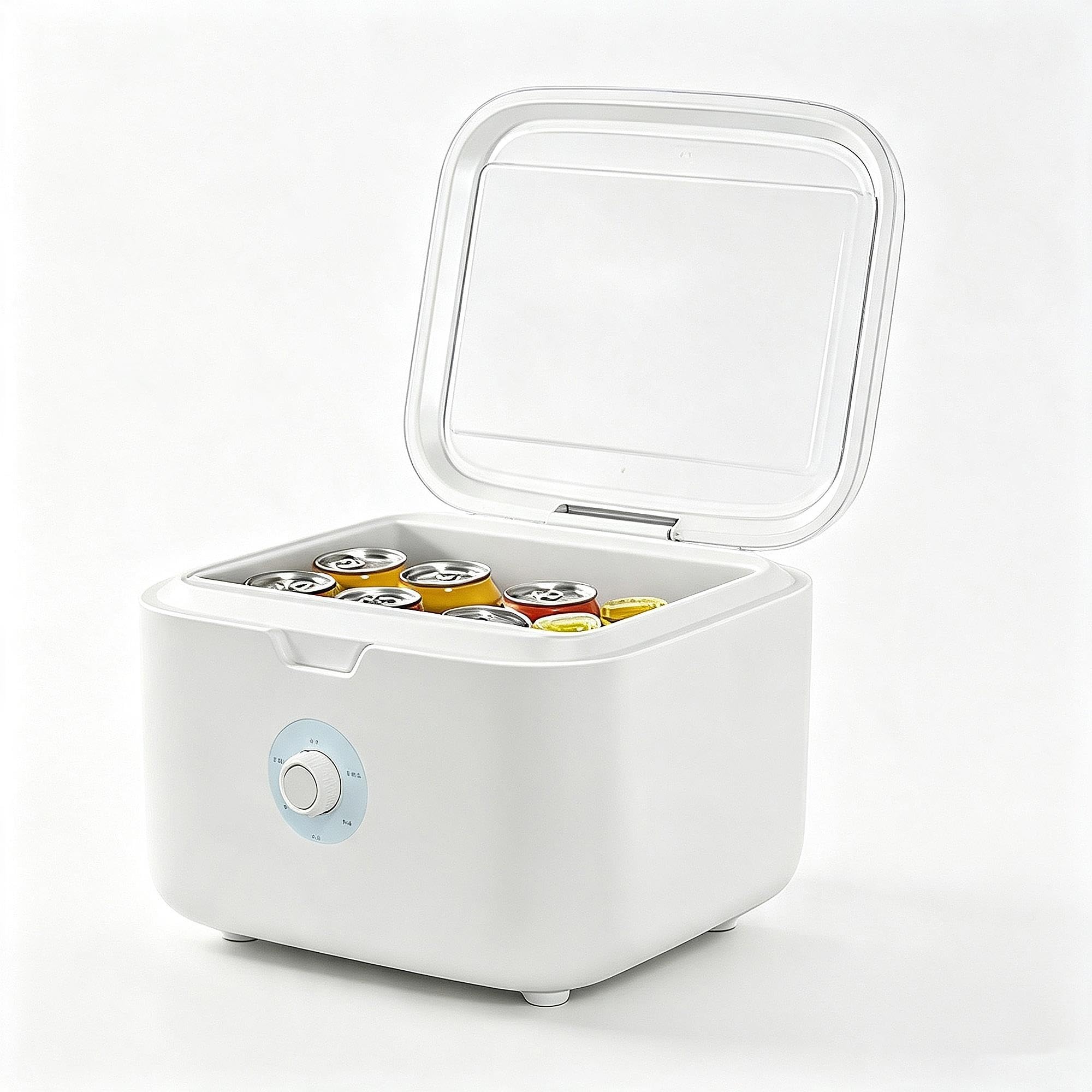 Mini Frigo Portatile 8L Auto, Termoelettrico, Raffreddamento 12V/220V | Per Bevande, Frutta e Medicinali; Intérieur Aluminium, ABS Alimentare, 41dB per Aauto, Casa o Ufficio