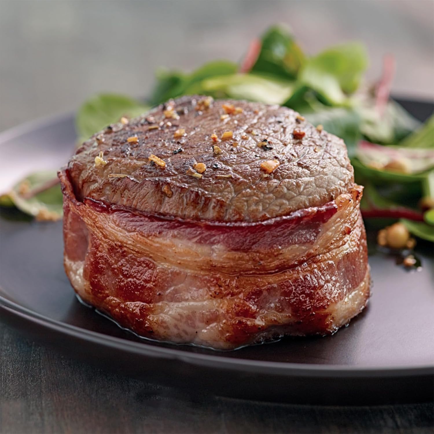 Premium Top Sirloin Steak with Bacon, 8 pieces, 6 oz each, aged up to 28 days - Marbled, Hand-Trimmed for Perfection, Restaurant-Quality sirloin steak and Cooking Instructions from Kansas City Steak