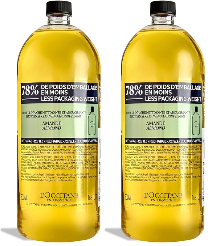 L'OCCITANE Óleo de Banho de Amêndoas, sabonete líquido corporal e base para barbear