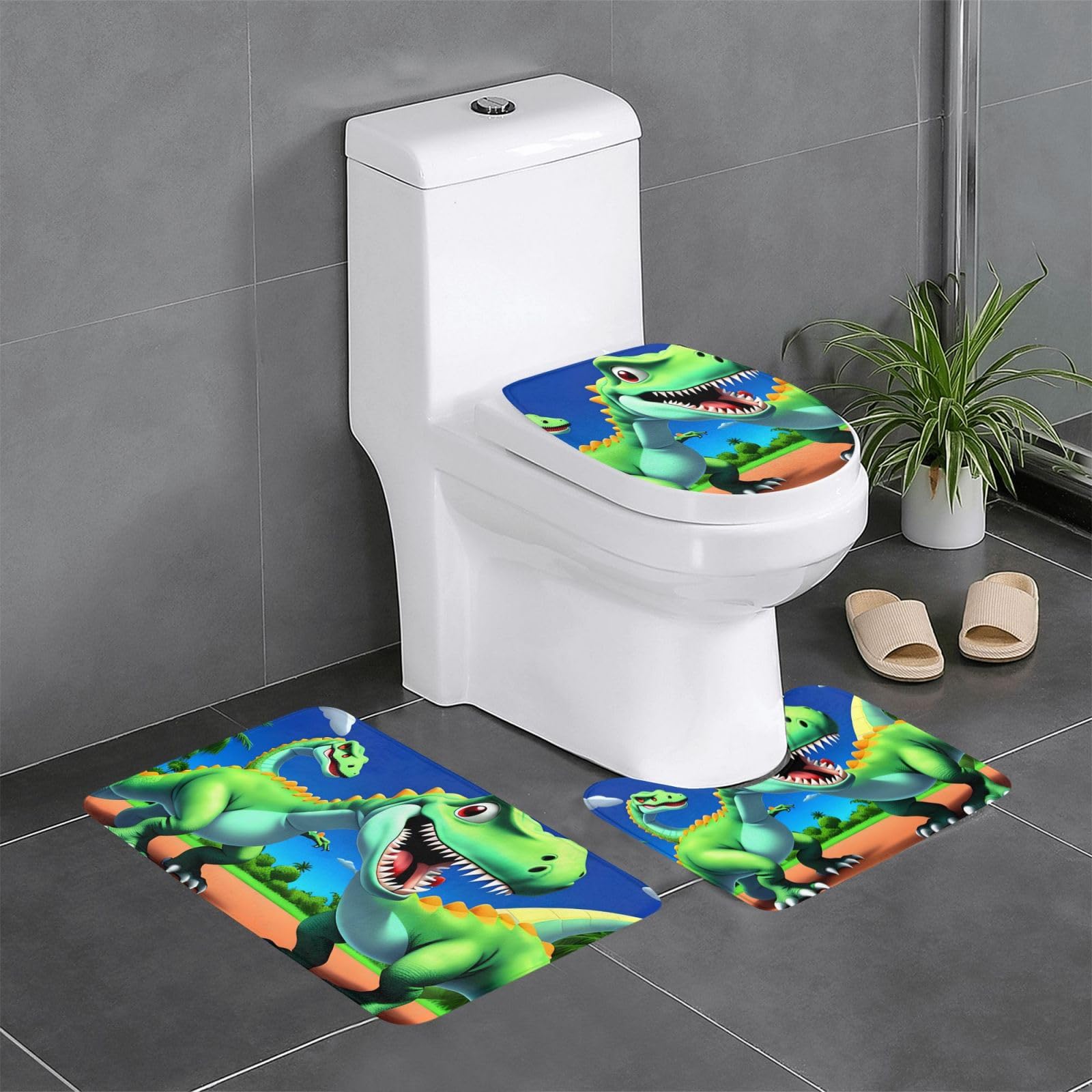 Tapis de salle de bain antidérapants lot de 3 contre les sols glissants de douche