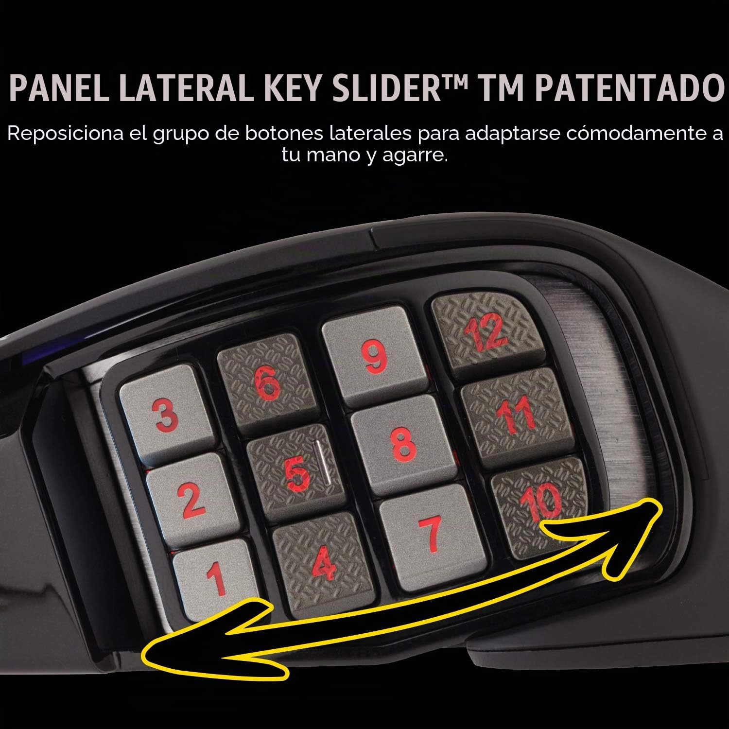 Corsair Scimitar RGB Elite MOBA/MMO Gaming Mouse Negro, Retroiluminado RGB LED, 18000 dpi, Óptico