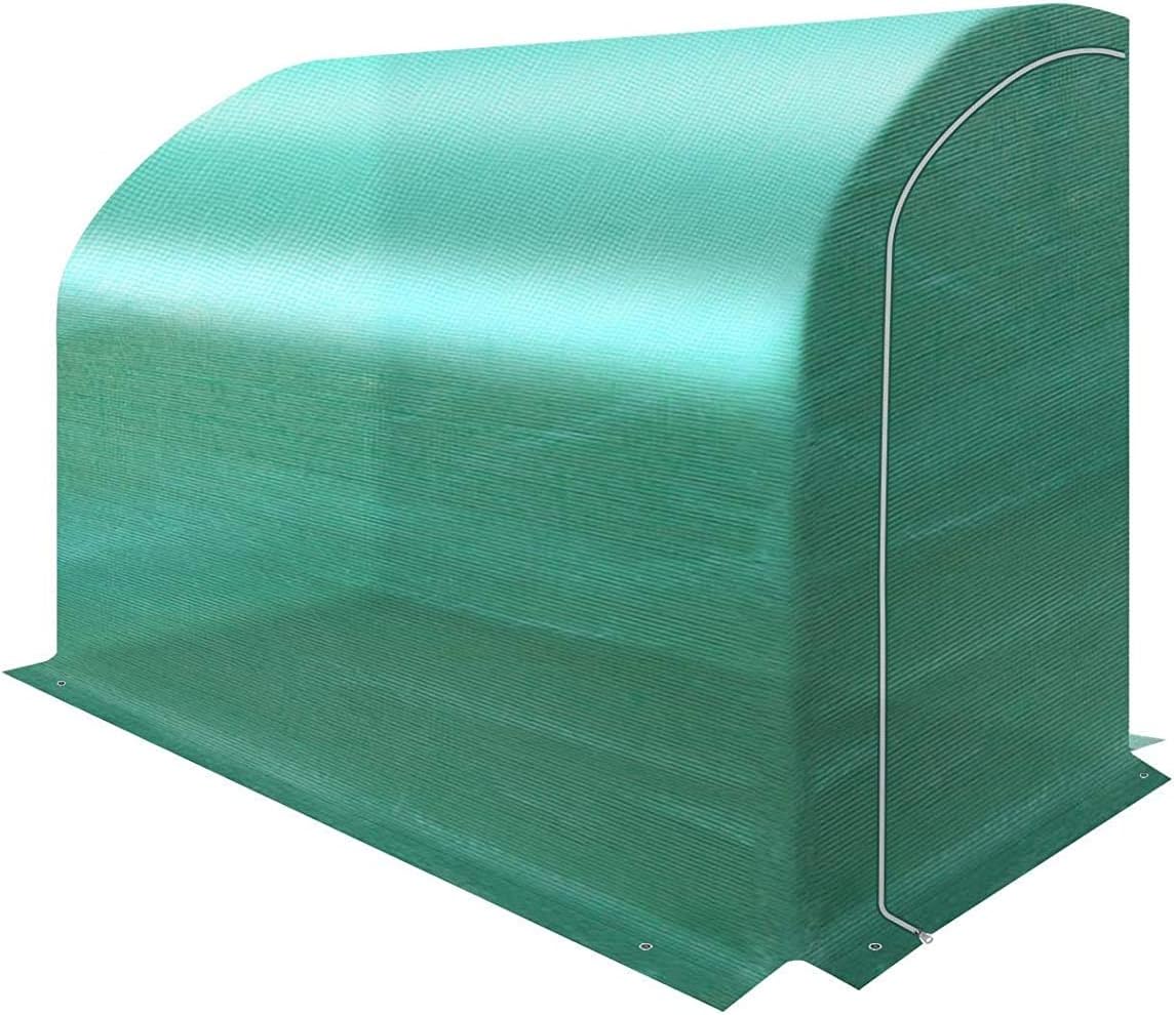 BenefitUSA Lean-to Greenhouse Replacement Canopy Cover for 10'x5'x7' Walk in Green House, Cover Only (Green)
