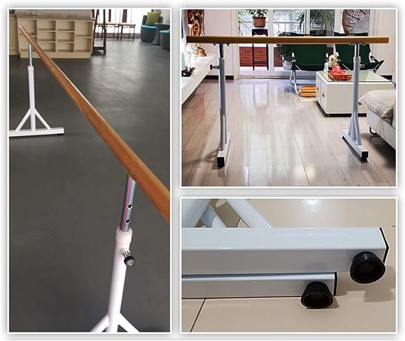 Ballet Barre Stick, Freestanding Height Adjustable Dancing Bar, Ballet Equipment for Home Studio Schools Dance or Active Workouts (Color : White, Size : 1 m) (Pink 1 m) (White 1.5 m)