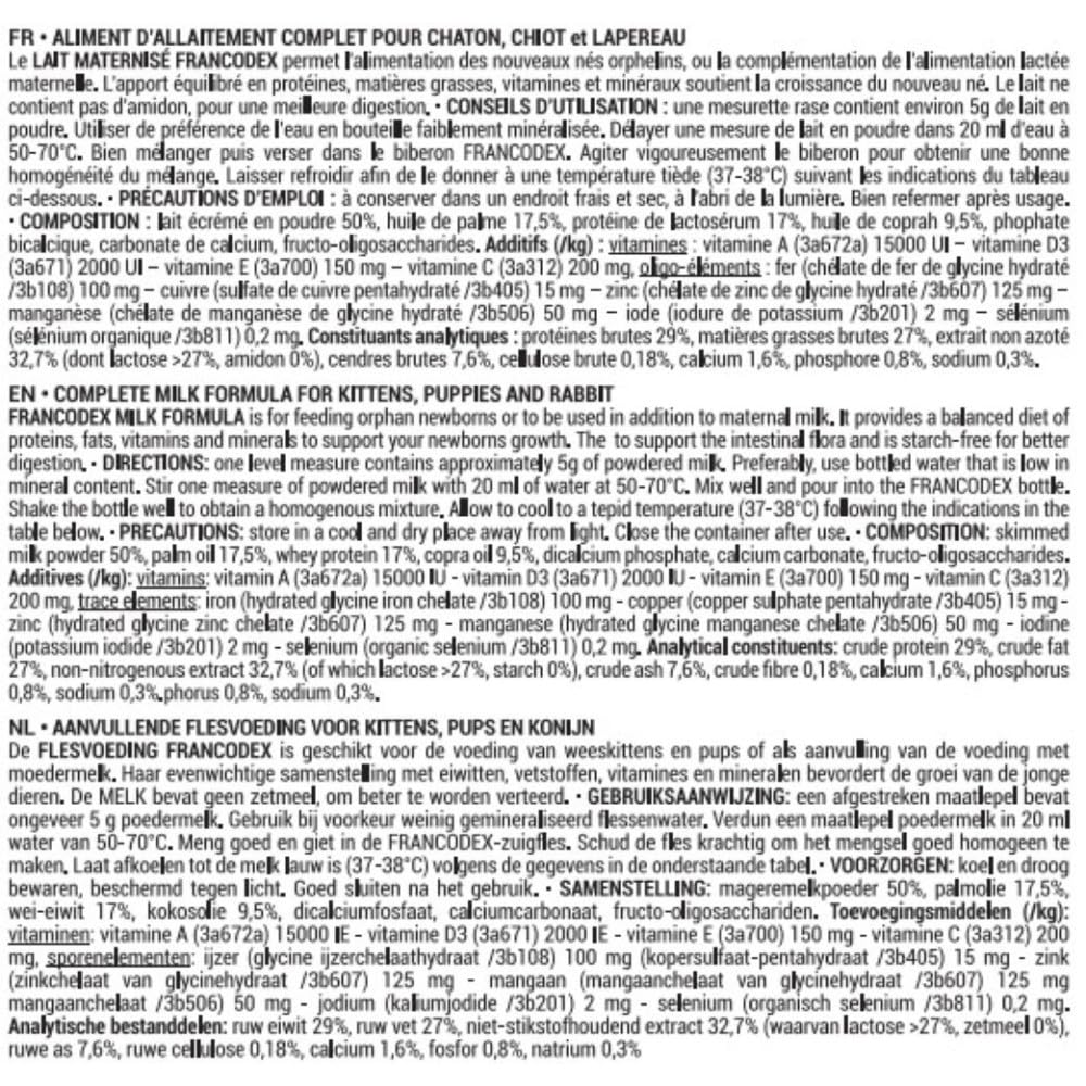 Francodex Lait maternise Chaton 200g