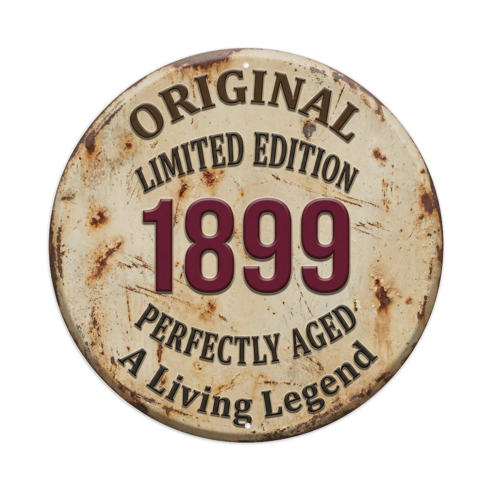 Original 1899 Limited Edition Perfectly Aged Live Legend Metal Tin Sign