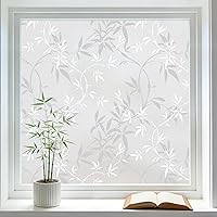 Vista 9 de LEMON CLOUD Película de Bambú para Ventana - Película de Vitral Esmerilada Calcomanía de Privacidad - Adhesivo Decorativo para Ventana Sin Pegamento