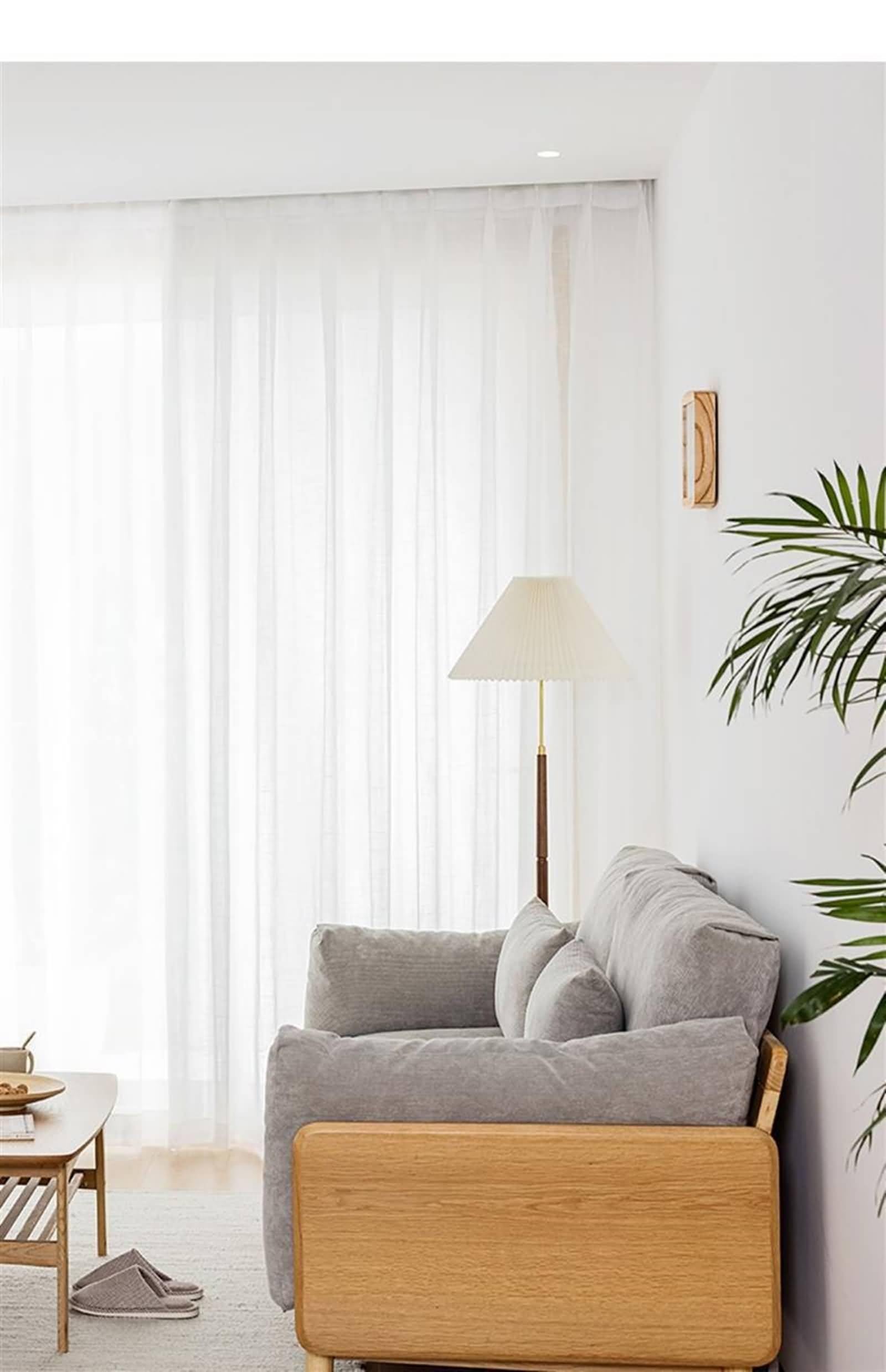 Tende moderne lunghe 213,4 cm per porte scorrevoli, rustiche, in filato di lino tinta unita, 2 pannelli, 52 x 84 cm (larghezza x lunghezza), perfette per decorare la casa, soggiorno e camera da letto