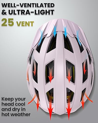 Miniatura 4 de OutdoorMaster Casco de ciclismo Gem Recreational MIPS  Dos forros extraíbles y ventilación en varios entornos  Casco de bicicleta en montaña,