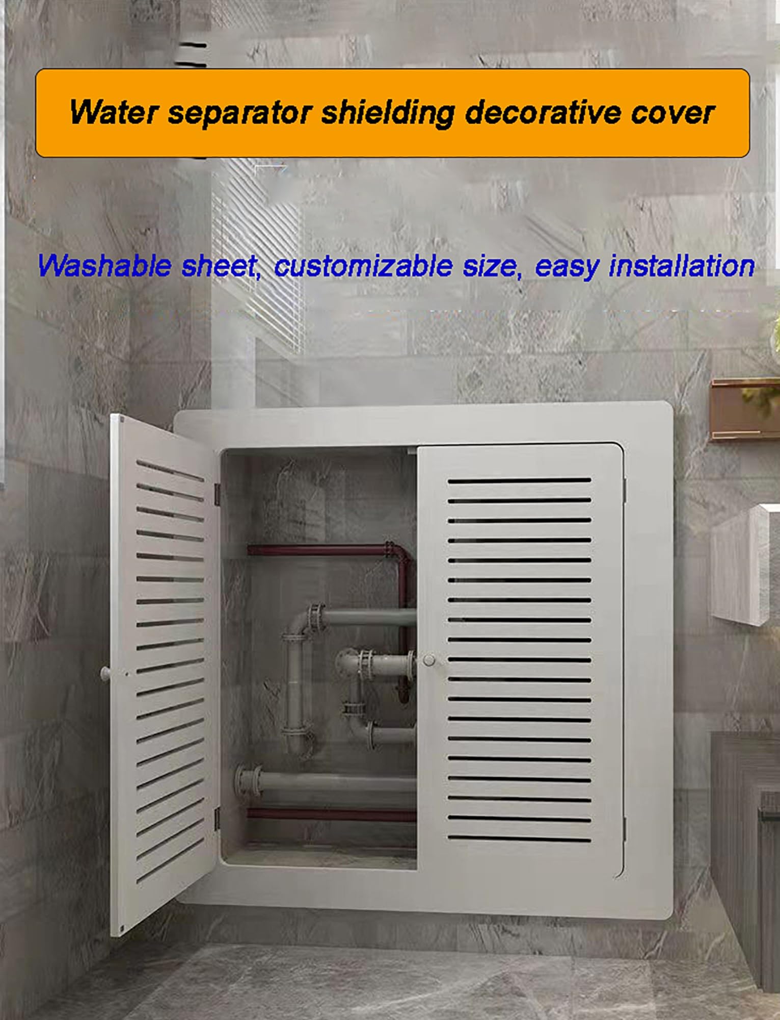 Unterputz-Revisionsplatte aus PVC for Sanitär- und Elektroinstallation – versenkte Reparaturabdeckung for Trockenbauwände, for Wände in Häusern, Hotels und Büros(50x50cm/19.7x19.7in)