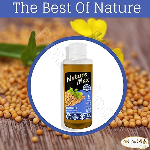 Miniatura 5 de Nature Max Aceite de mostaza Aceites esenciales puro natural sin diluir puro para el cabello, la piel, alimentos y cuidado de la cocina prensado en