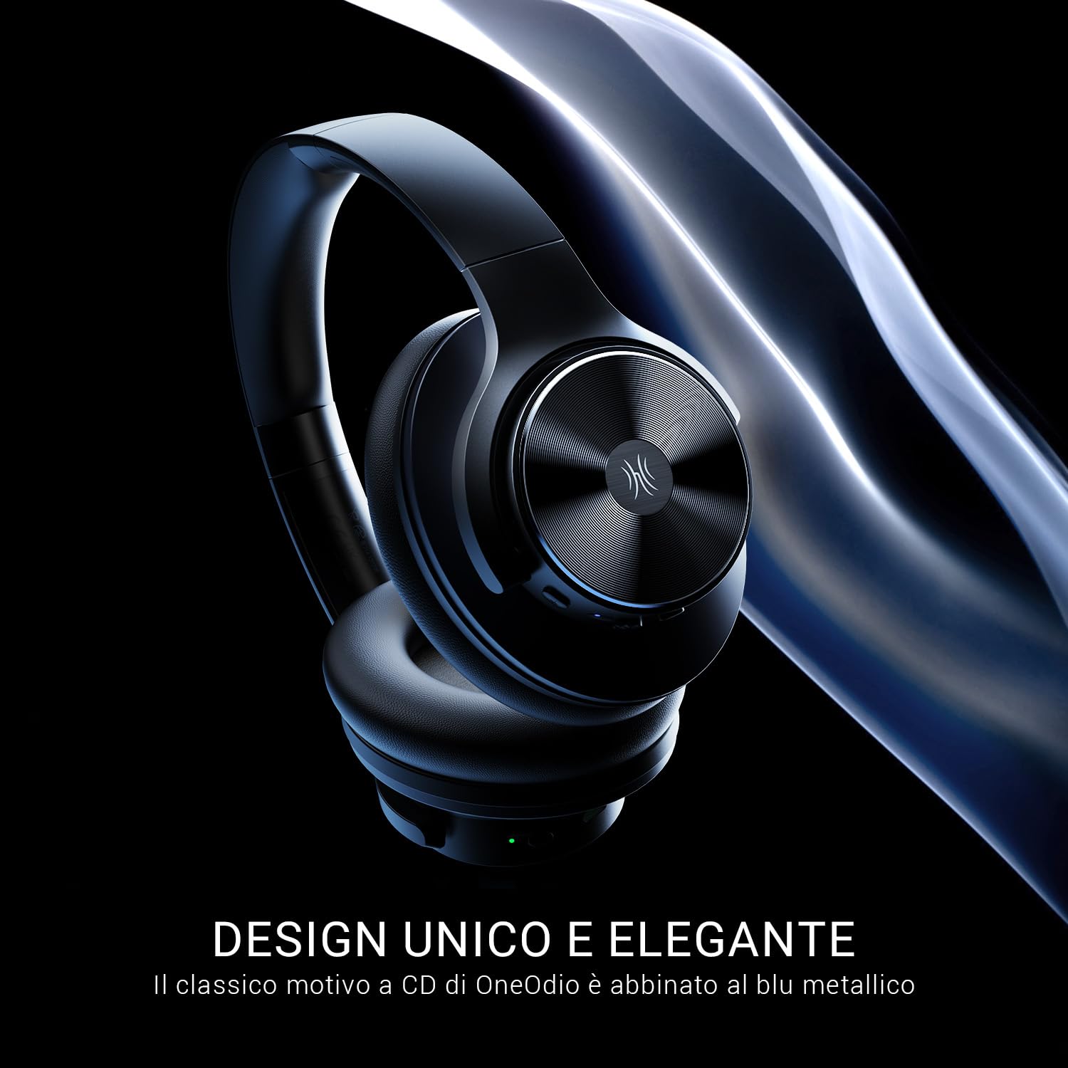 OneOdio A10 Cuffie Bluetooth Over Ear Cuffie Wireless Bluetooth con Cancellazione Attiva Rumore Adattiva fino al 98%,Ttecnologia ANC Ibrida,Riproduzione 62 Ore,Comodo da indossare/Hi-Res suono Nero