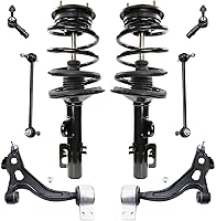 Vista 131 de Detroit Axle - Kit de puntales delanteros para Ford 2000-2004 Focus 2 puntales con muelle helicoidal 2 brazos de control inferiores con rótulas 2001