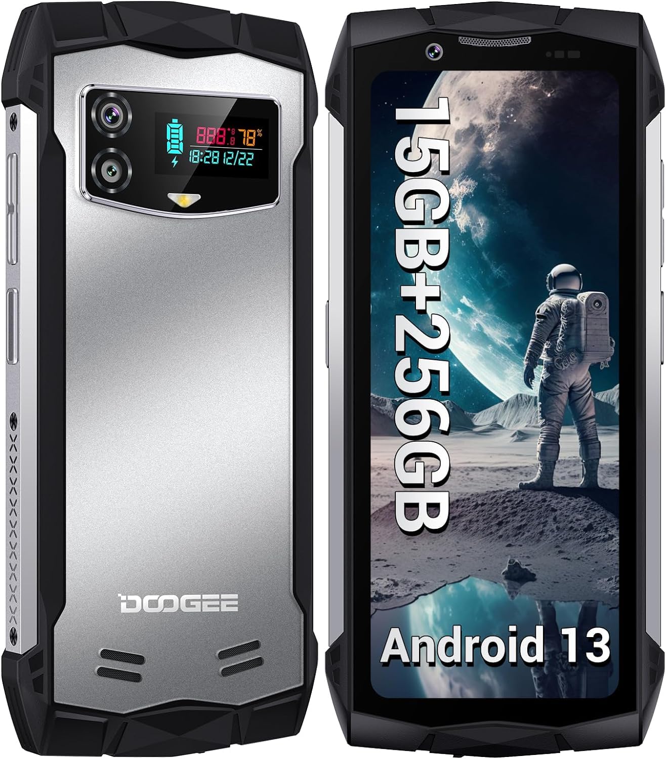 DOOGEE S mini Rugged Phone Android 13, Helio G99 15GB+256GB All 