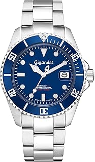 Herren Automatikuhr Saphirglas Edelstahl SEA Ground 300 Taucheruhr Made in Germany 300m/30atm mit Edelstahlarmband - G300-002M