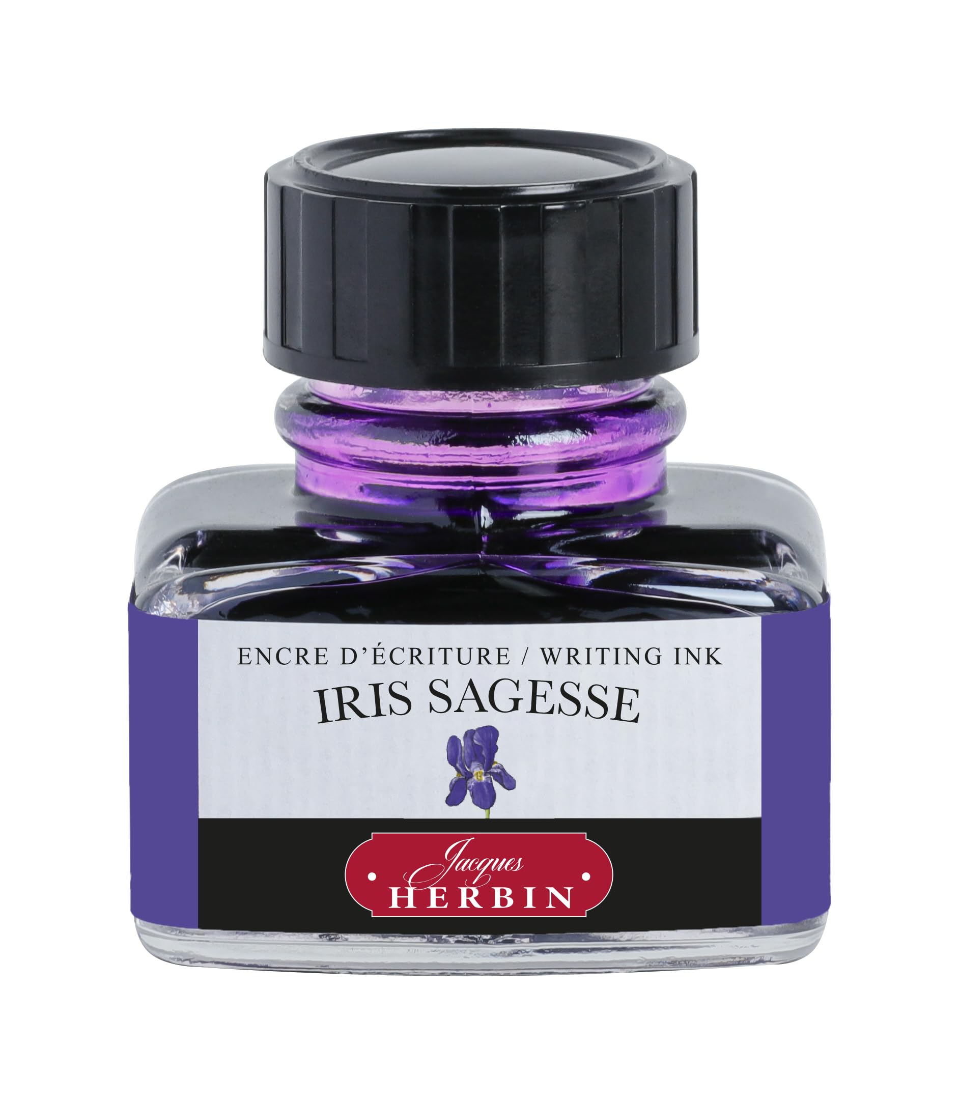 Jacques Herbin 13075T - A 30 ml Bottle of Ink for Fountain and Roller pens Iris Sagesse - Painting - Drawing - Calligraphy - Creative Tools - Arts and Crafts