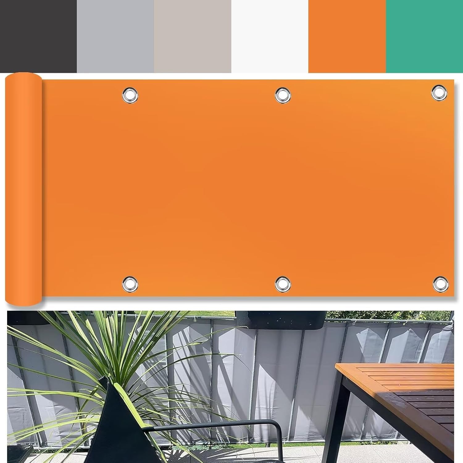 JvFbjLF Balcony Fence Cover for Garden Outdoor Terrace Resistant Outdoor Gate Cover