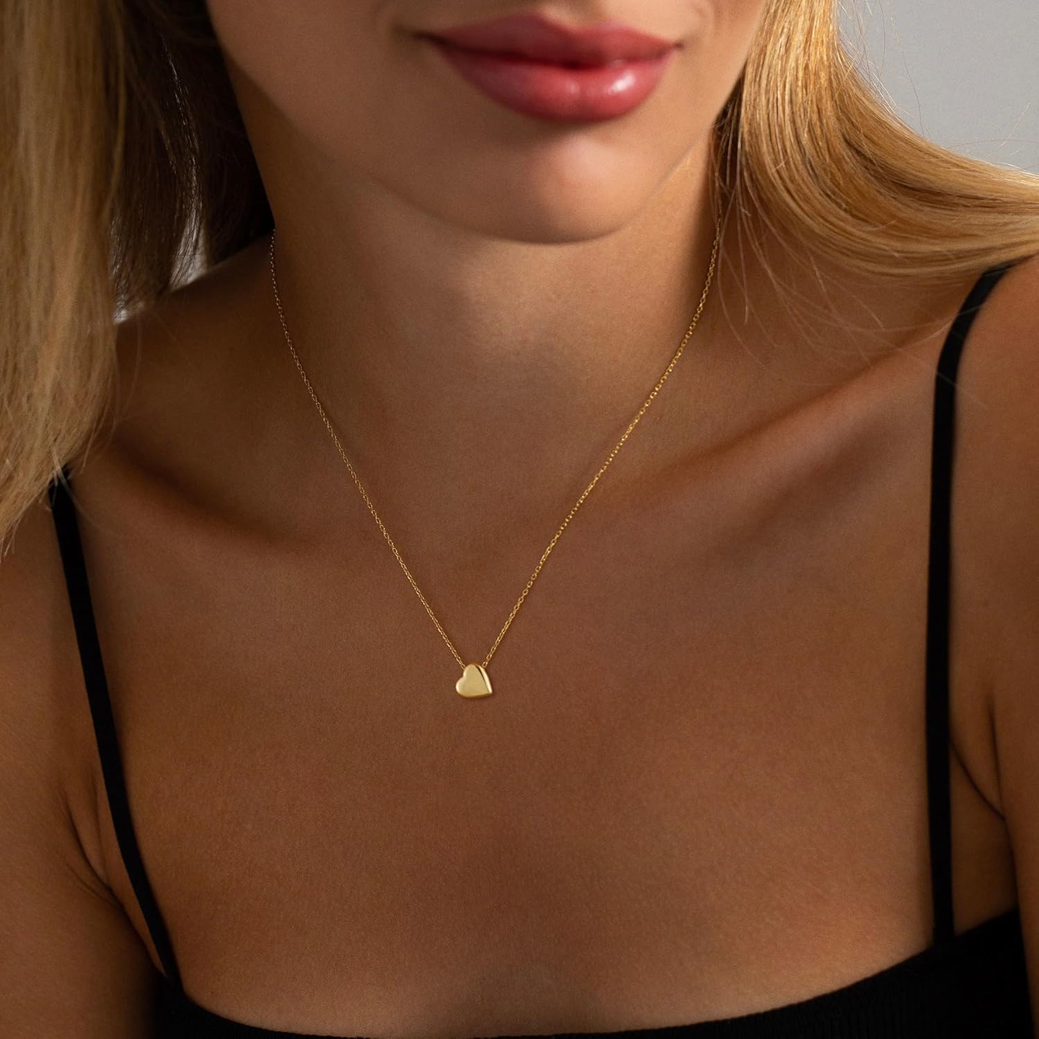 Heart Necklace for Women, Dainty 14K Gold/Sterling Sliver Plated Heart Pendant Necklace Trendy Jewelry Gift for Women - Image 4