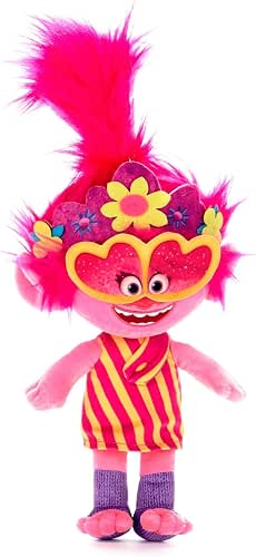 dreamworks 10" Trolls 2 Stripe Dress Poppy Soft Plush Toy
