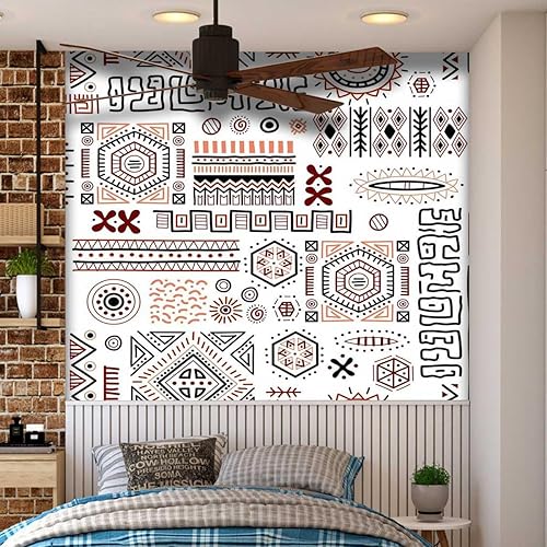 Miniatura 3 de Papel tapiz temporal blanco Bohochic Personalizar Papel para Pared Decorativo Wainscoting Paneles Extra Ancho (Ancho) 59 pulgadas X (H) 59 pulgadas