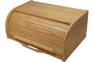 Exquisite Bamboo Wooden Bread Storage Bin Box, a Culinary Masterpiece for Your Countertop