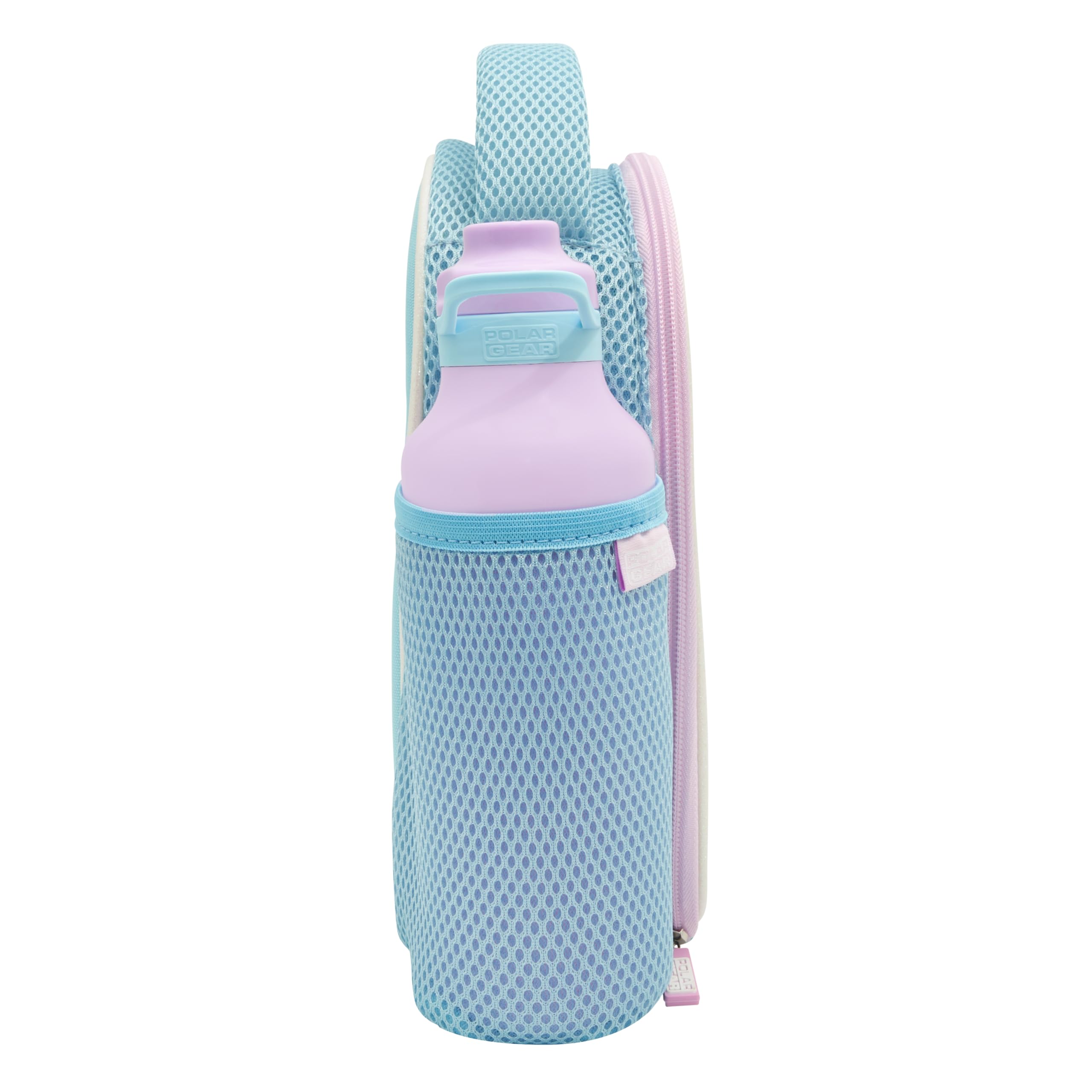 Disney Polar Gear Sac à déjeuner officiel La Reine des Neiges avec bouteille d'eau pour enfants – Sac à déjeuner isotherme en polyester 600D avec Elsa et gourde de 600 ml