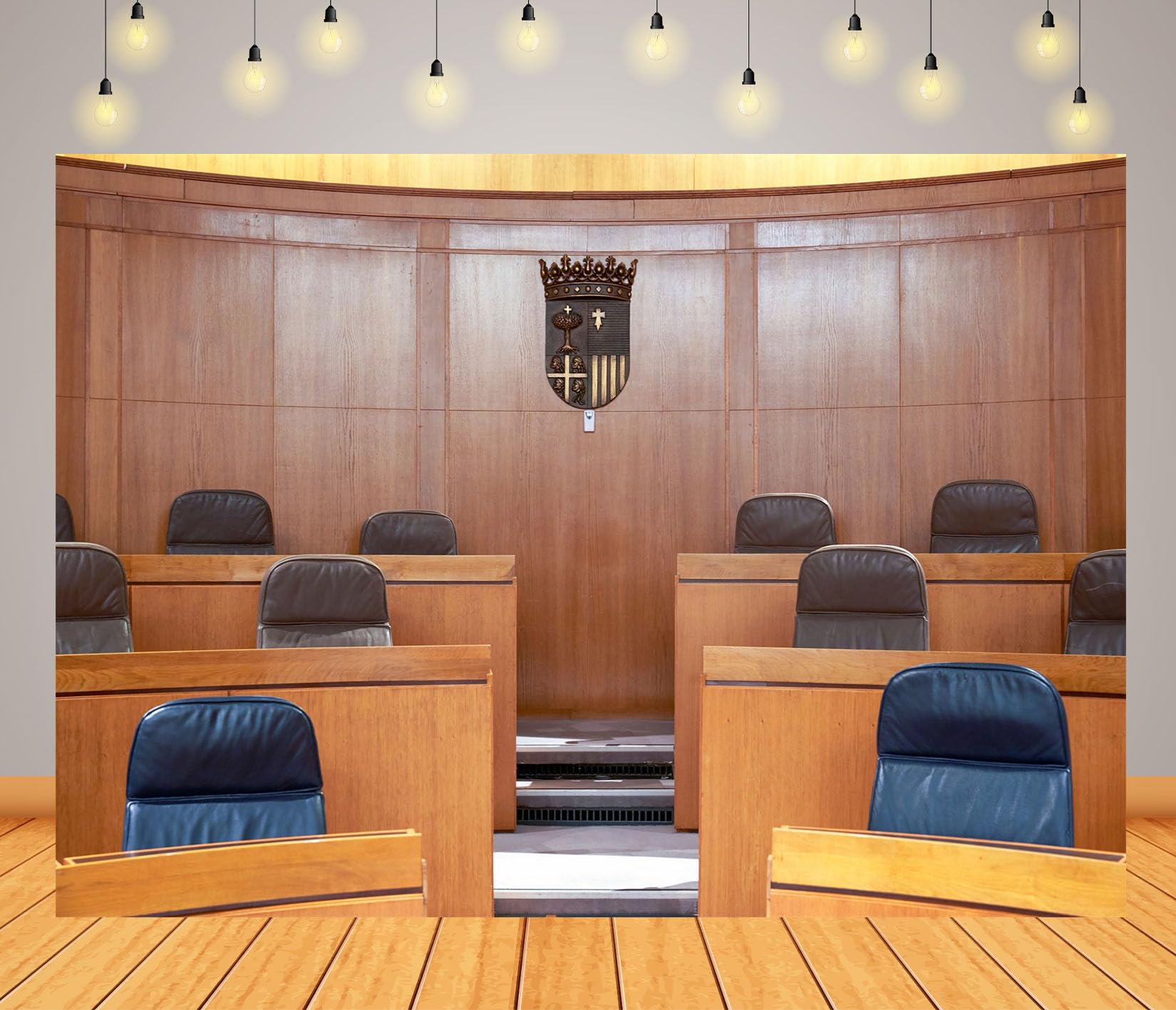 12x10FT Interno Tribunale Classico Sfondo Fotografico