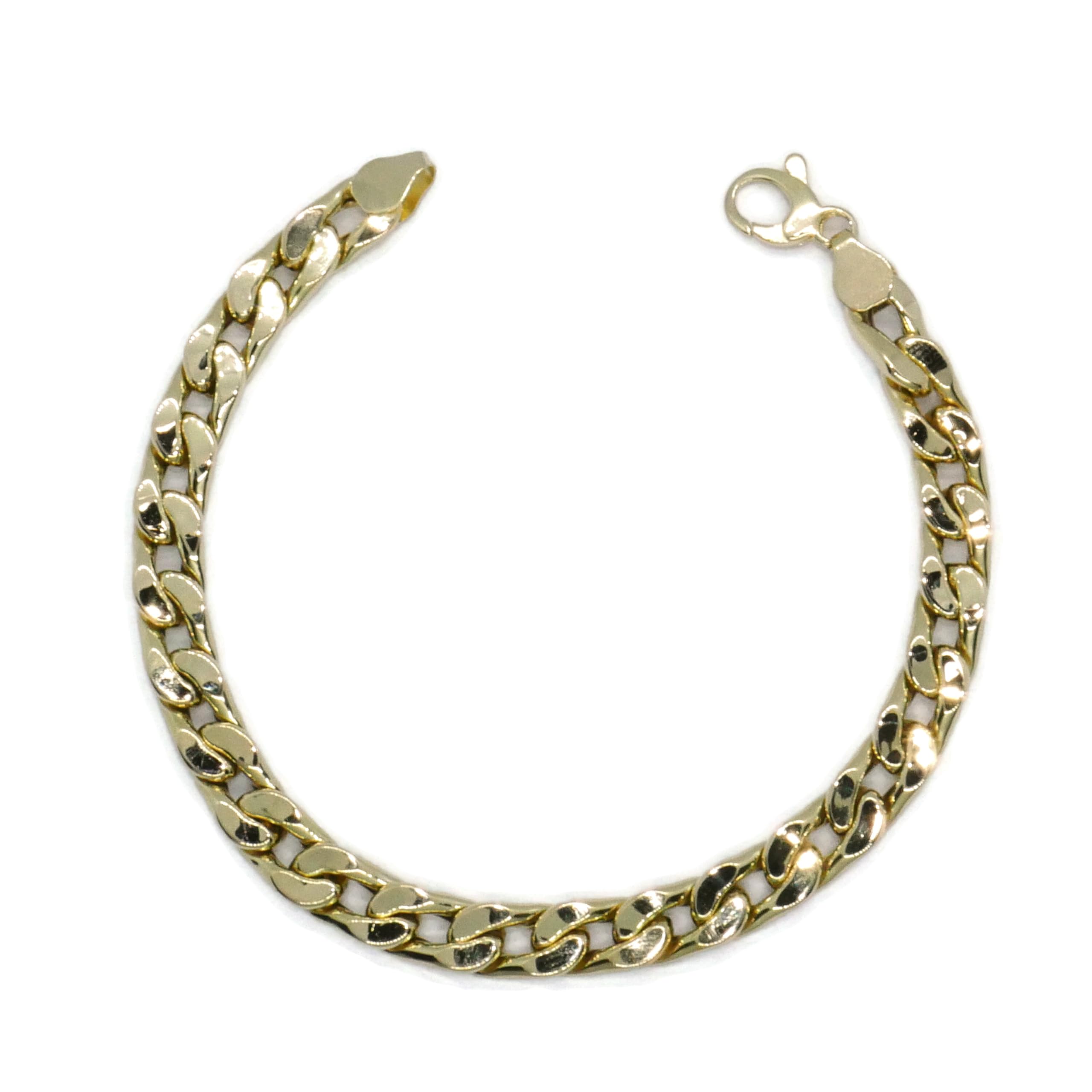 Never Say Never Impresionante pulsera para hombre de oro amarillo de 18k de 22.00 cm de larga y 7.00 mm de ancha. Peso:10.30 gr de oro de 18k