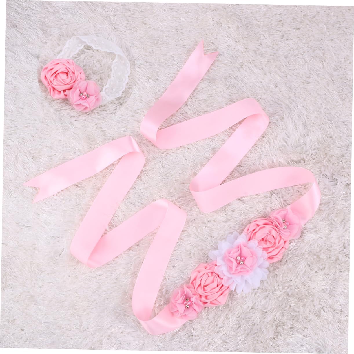 Wedding Sash Ribbon Bride Sash Girl Sash Rhinestone Girl Sash Belt Girl Sash Ribbon Pink