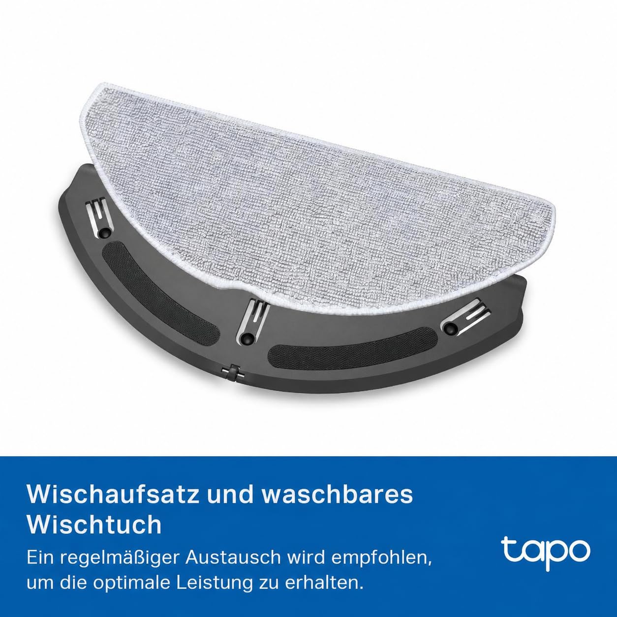 Tapo RVA500 Original Ersatzset für Tapo RV20/RV30 Serie, Staubbehälter & Wassertank, Wischtuch Ersatz-Set und HEPA-Filter