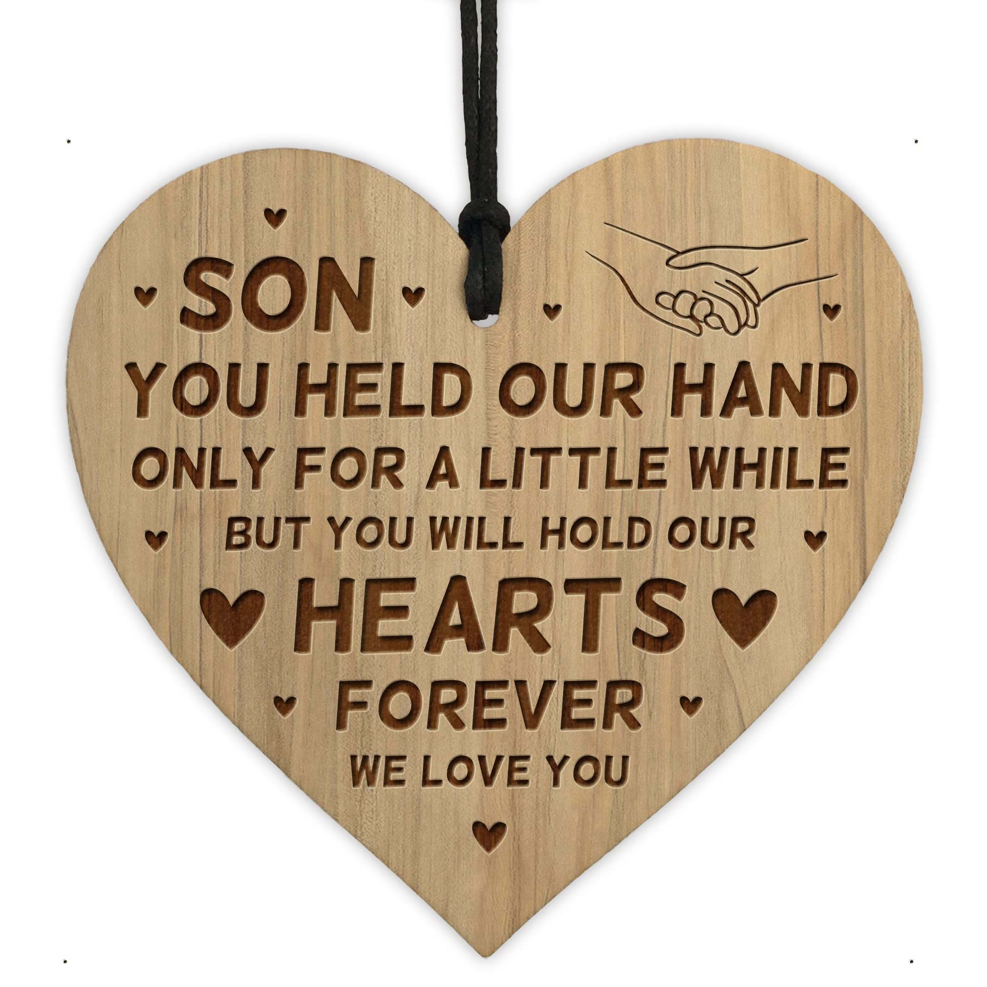 Red Ocean Son Gift Ideas Birthday Christmas Engraved Heart Son Gift From Mum Dad Keepsake