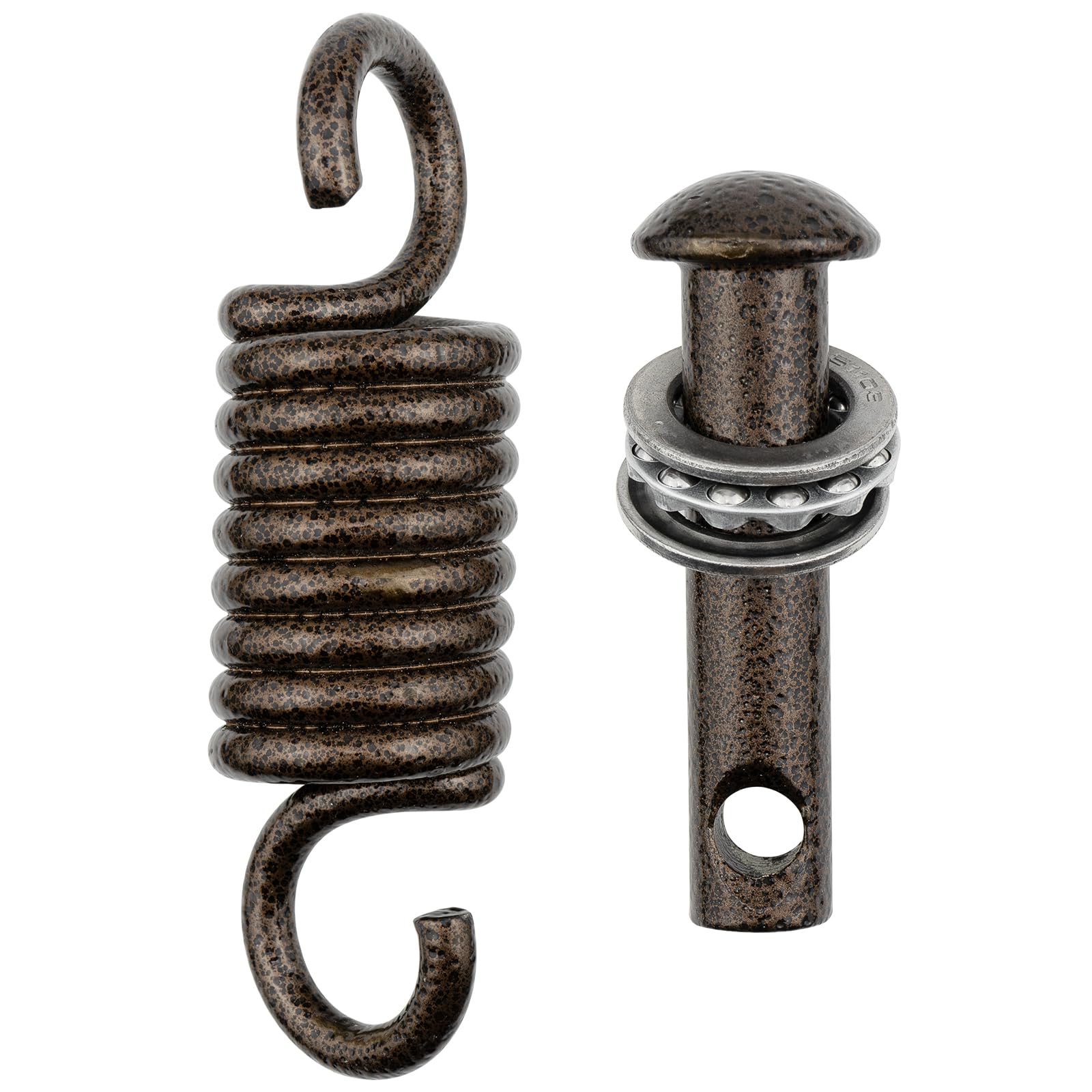 Hammock Chair Ultimate Hanging Kit by JPKTA - 500lbs Capacity Egg Hammock Chair Spring Hook and Pin Plug Hardware Brown for Hanging Basket Chairs Hammock and Porch Swings Replacement Parts